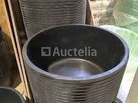 Ronde pe-mortierbakken, zwart ∅ 505 mm 40 l (10 stukken) - afbeelding 4 van  7