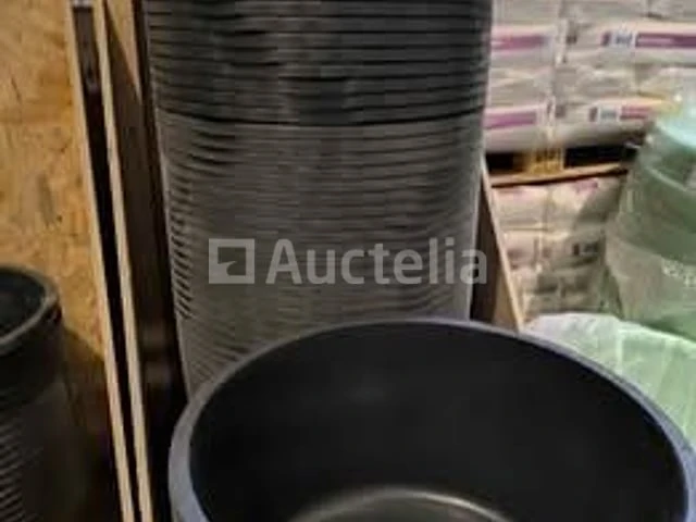 Ronde pe-mortierbakken, zwart ∅ 505 mm 40 l (10 stukken) - afbeelding 5 van  7