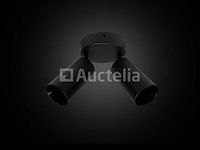 Ronde plafondlamp gu10 - 2 draaibare spots (x8) - afbeelding 3 van  4