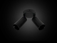 Ronde plafondlamp gu10 . 2 draaibare spots (x4) - afbeelding 3 van  4