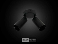 Ronde plafondlamp gu10 – 2 draaibare spots (x4) - afbeelding 4 van  5