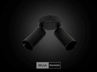 Ronde plafondlamp gu10 – 2 draaibare spots (x4) - afbeelding 4 van  5