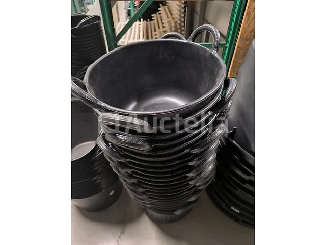 Ronde rubberen kommen - 45 liter (5 stuks) - afbeelding 1 van  5