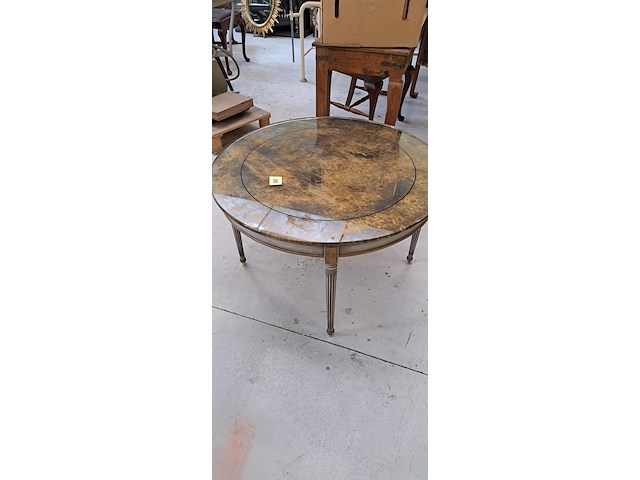 Ronde salontafel glazen blad - afbeelding 1 van  2
