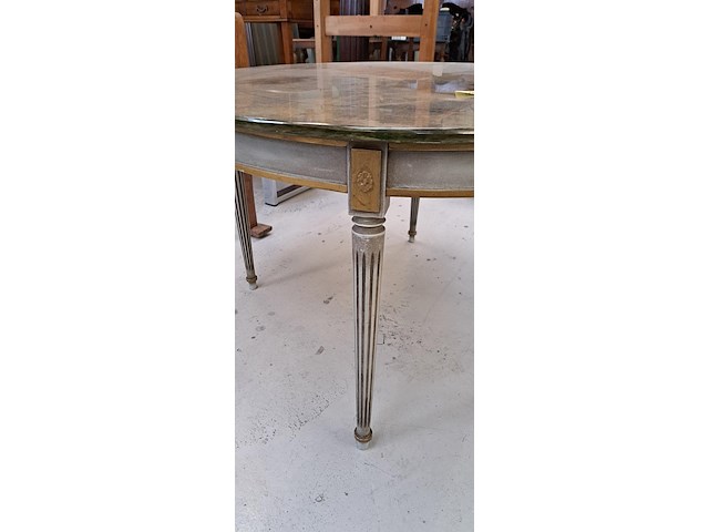 Ronde salontafel glazen blad - afbeelding 2 van  2