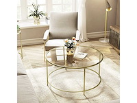 Ronde salontafel, glazen tafelblad - afbeelding 8 van  9