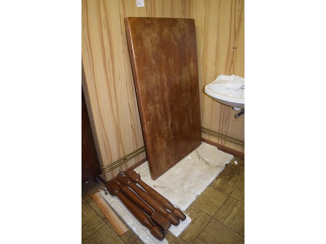 Ronde salontafel, houten tafel 140x85 cm - afbeelding 1 van  4