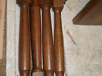 Ronde salontafel, houten tafel 140x85 cm - afbeelding 2 van  4