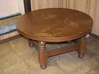 Ronde salontafel, houten tafel 140x85 cm - afbeelding 3 van  4