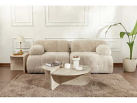 Ronde salontafel in marmeren melamine 85 cm - afbeelding 3 van  7