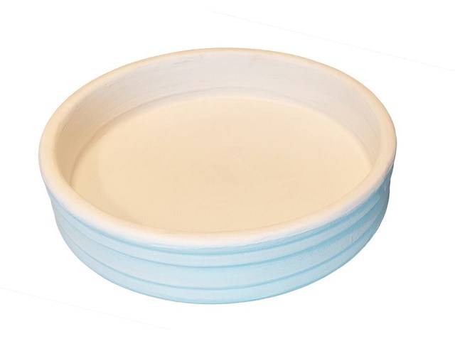 Ronde schaal in mortex (melkkleur) - afbeelding 1 van  3
