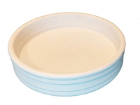 Ronde schaal in mortex (melkkleur) - afbeelding 1 van  3