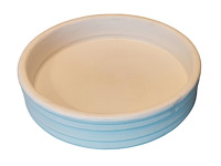 Ronde schaal in mortex (melkkleur) - afbeelding 2 van  3