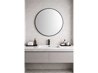 Ronde spiegel 80cm met zwarte frame - afbeelding 1 van  1