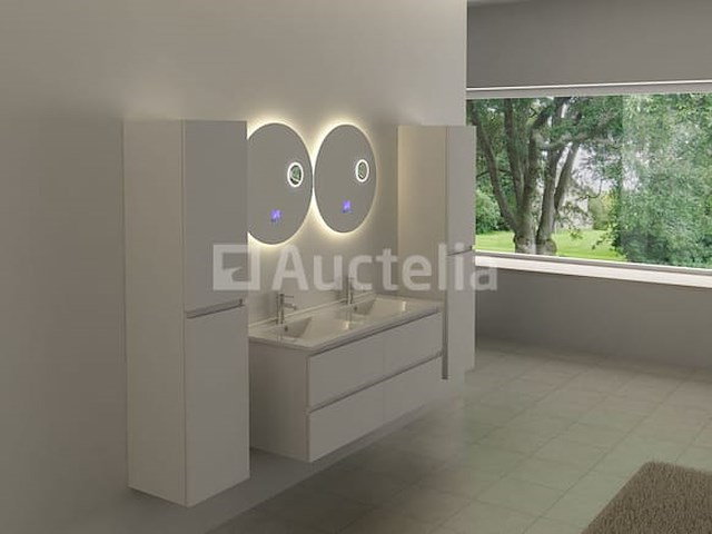 Ronde spiegel met led verlichting & bluetooth - ø60 cm - afbeelding 2 van  4