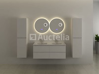 Ronde spiegel met led verlichting & bluetooth - ø60 cm - afbeelding 3 van  4