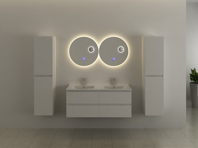 Ronde spiegel met led verlichting & bluetooth - ø60 cm - afbeelding 4 van  4