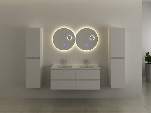 Ronde spiegel met led verlichting & bluetooth - ø60 cm - afbeelding 1 van  4