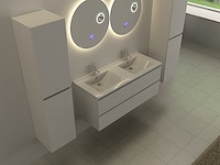 Ronde spiegel met led verlichting & bluetooth - ø60 cm - afbeelding 2 van  4