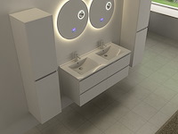 Ronde spiegel met led verlichting & bluetooth - ø60 cm - afbeelding 2 van  4