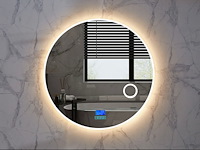 Ronde spiegel met led verlichting & bluetooth - ø80 cm - afbeelding 5 van  12