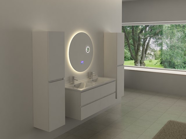Ronde spiegel met led verlichting & bluetooth - ø80 cm - afbeelding 11 van  12