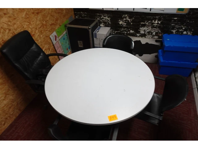 Ronde tafel + 3x stoel - afbeelding 2 van  5