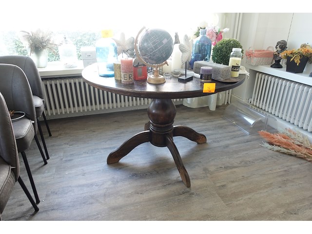 Ronde tafel in hout - afbeelding 1 van  4