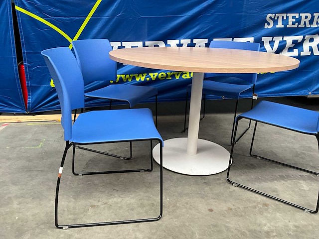 Ronde tafel met 4 allsteel stoelen - afbeelding 4 van  6