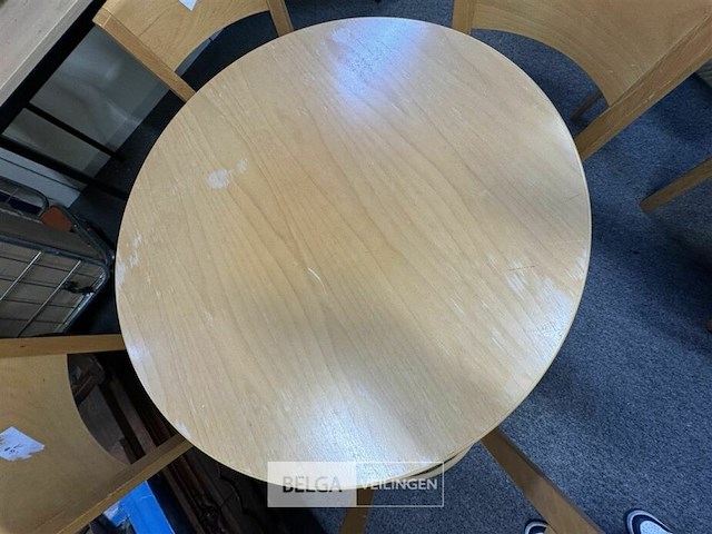 Ronde tafel met 4 stoelen - afbeelding 2 van  3