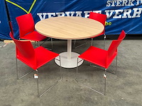 Ronde tafel met 4 stoelen - afbeelding 1 van  3