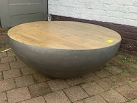 Ronde tafel met houten blad - afbeelding 2 van  3