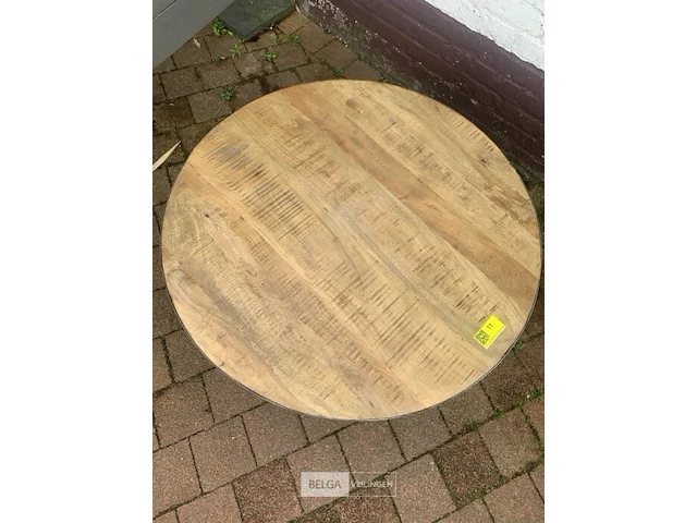 Ronde tafel met houten blad - afbeelding 3 van  3