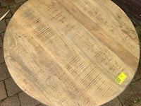 Ronde tafel met houten blad - afbeelding 3 van  3