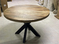 Ronde tafel met mango blad dia 120cm - afbeelding 1 van  2