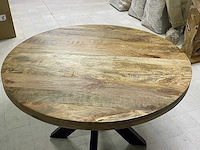 Ronde tafel met mango blad dia 120cm - afbeelding 2 van  2