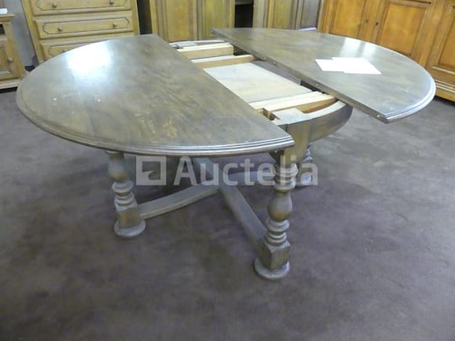 Ronde tafel van massief eikenhout - afbeelding 3 van  4