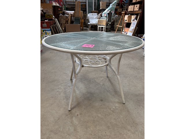 Ronde tuintafel glazen blad - afbeelding 2 van  3