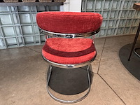 Ronde vintage eettafel met 4 designstoelen - afbeelding 5 van  5