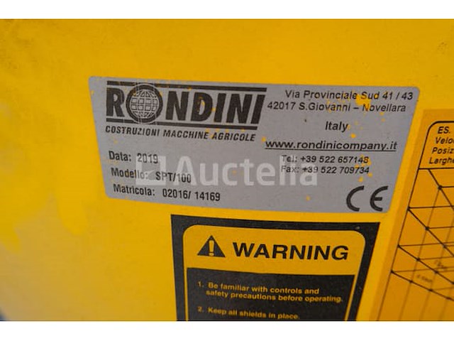 Rondini spt/100 handmatige spreitrolley - afbeelding 7 van  7