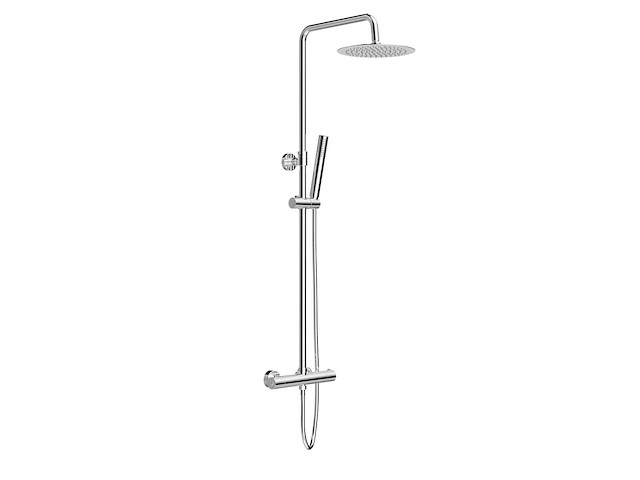 Rondo regendoucheset - thermostatisch - opbouw - belgaqua - chroom - afbeelding 1 van  1