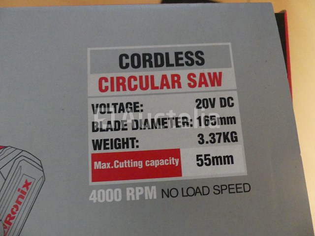 Ronix 8609 batterij-aangedreven cirkelzaag - afbeelding 10 van  11