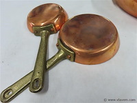 Rood koperen pannenset 7-delig - afbeelding 3 van  3