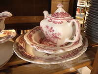 Rood wit servies - afbeelding 4 van  5