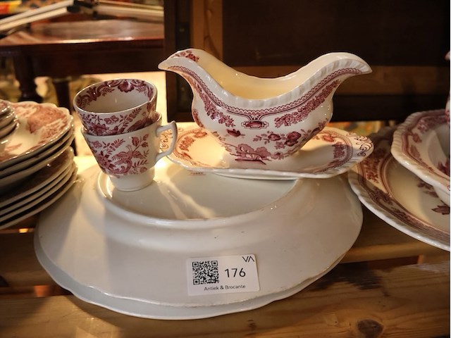 Rood wit servies - afbeelding 5 van  5