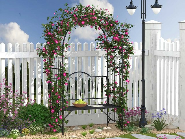 Rose arch 2-zits 2-in-1 tuinbank - afbeelding 1 van  6
