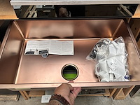 Rosé rvs spoelbak foster sink skin 800 copper undermount - afbeelding 1 van  7