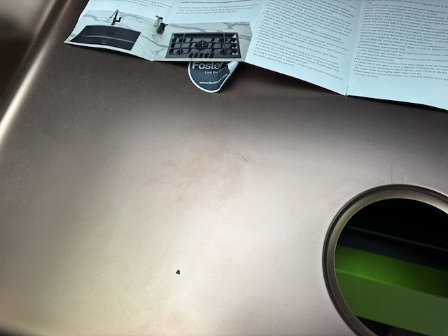 Rosé rvs spoelbak foster sink skin 800 copper undermount - afbeelding 3 van  7