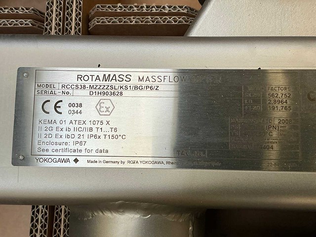 Rota yokogawa rccs38-mzzzzsl/ks1/bg/p6/z massflowmeter - afbeelding 7 van  9