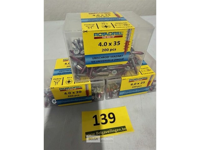 Rotadrill 200st/doos: 4x20 - 4x25 - 4x35 - afbeelding 3 van  3